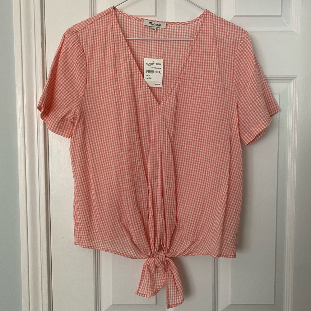 NWT Madewell gingham top